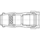 ISO-Fitting Verbinder &quot;PE-Rohr - Stahlrohr&quot; zugfest