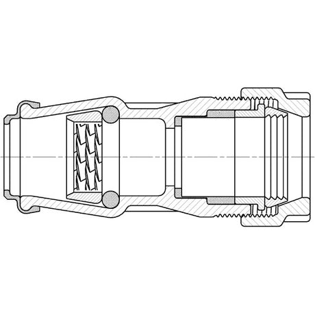 ISO-Fitting Verbinder &quot;PE-Rohr - Stahlrohr&quot; zugfest