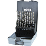 Set di punte elicoidali HSS DIN 338 tipo N / 19 pezzi