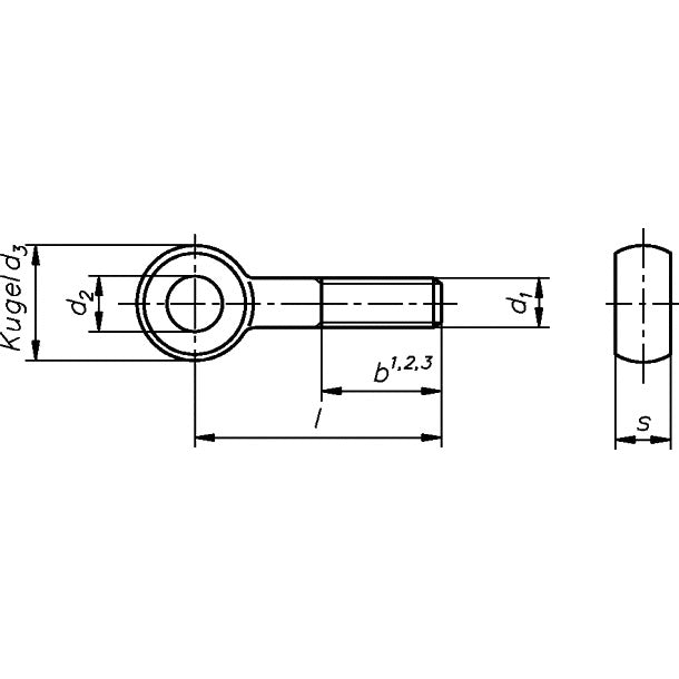 DIN 444B Augenschrauben Form B 8.8 verzinkt