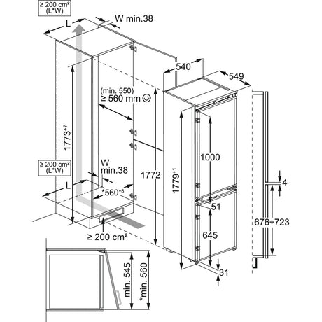 Einbau-Kühl-Gefrierkombination 6000 EK6E18S
