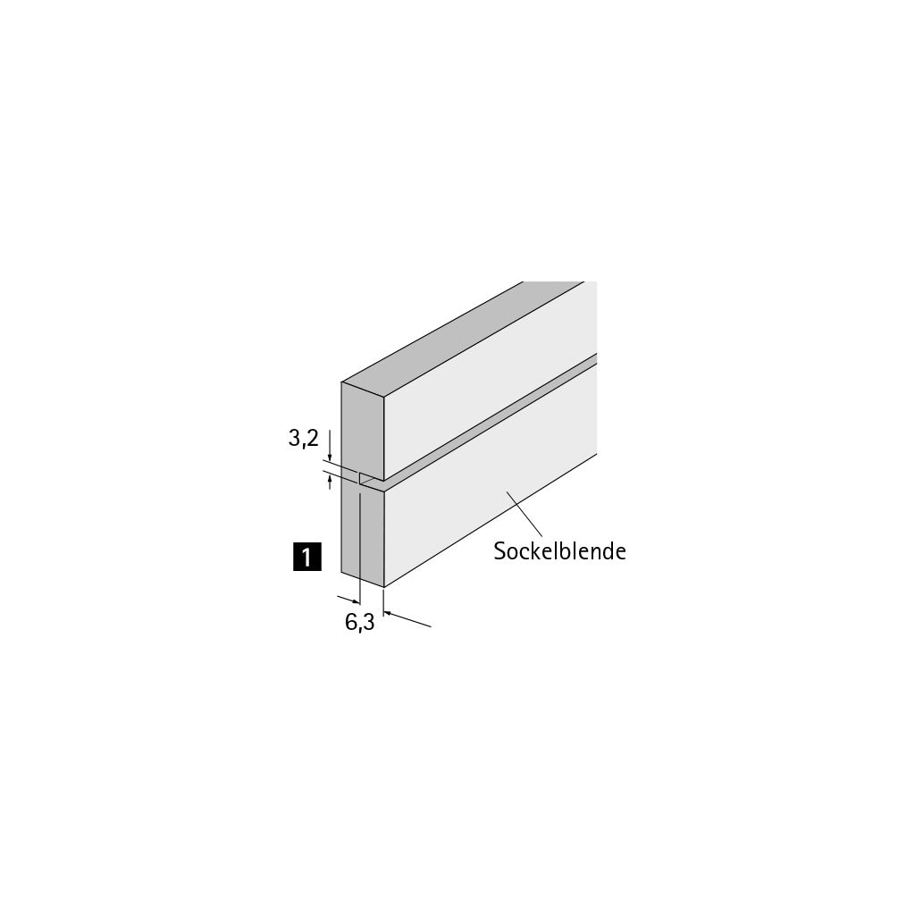 Blendenhalter für Sockelverstellfuß Korrekt