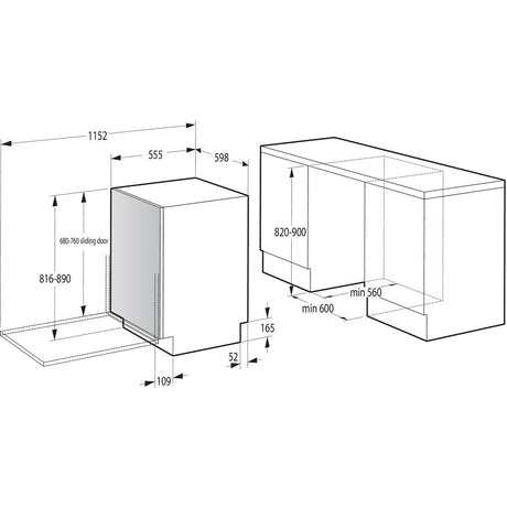Lavastoviglie completamente integrata G600 GV673A65