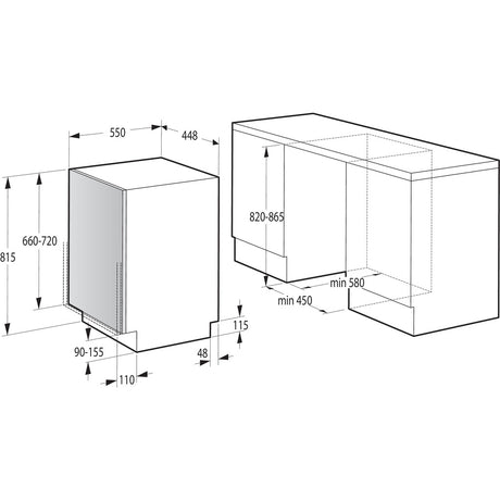 Fully integrated dishwasher GV520E15