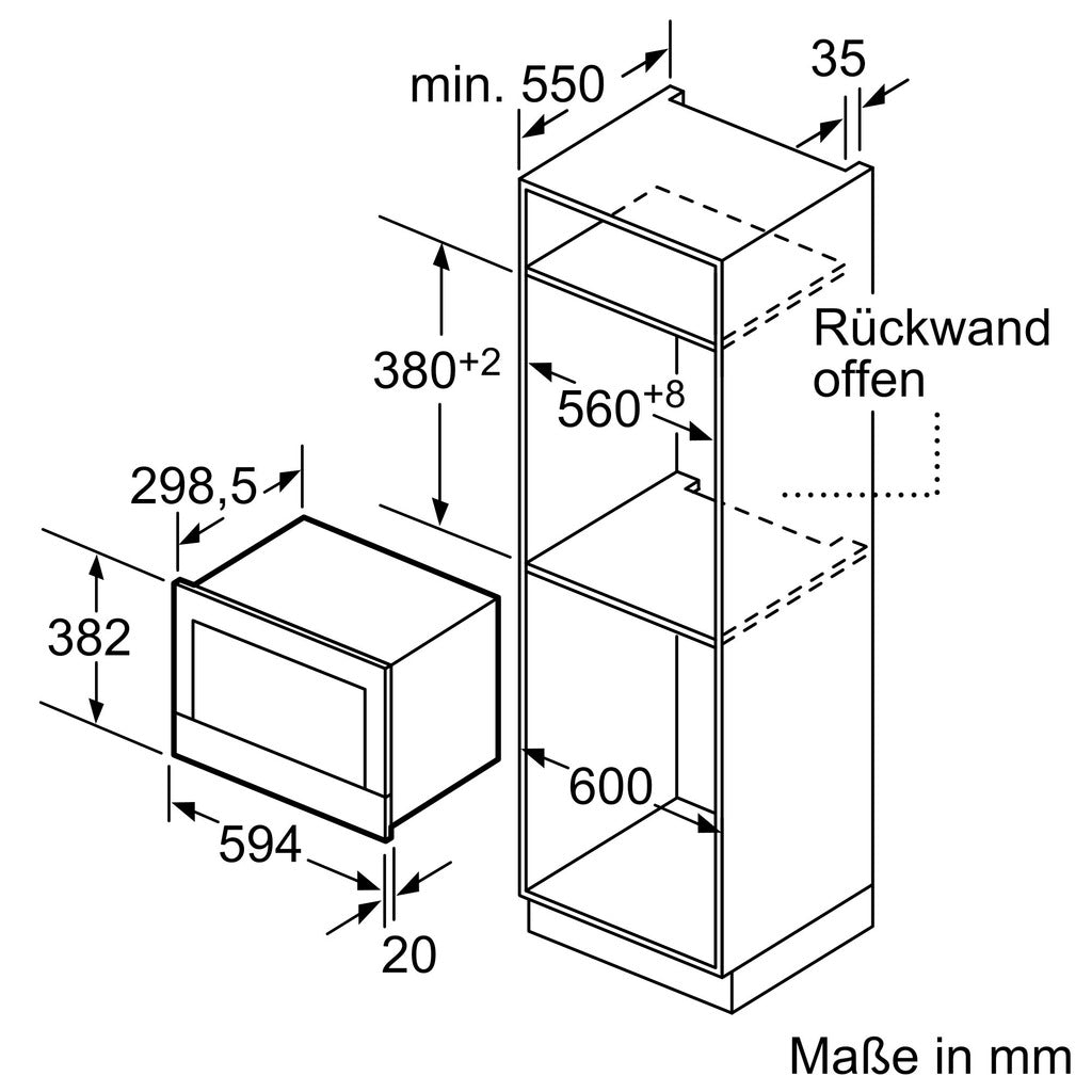 Einbau-Mikrowellengerät BF722R1B1