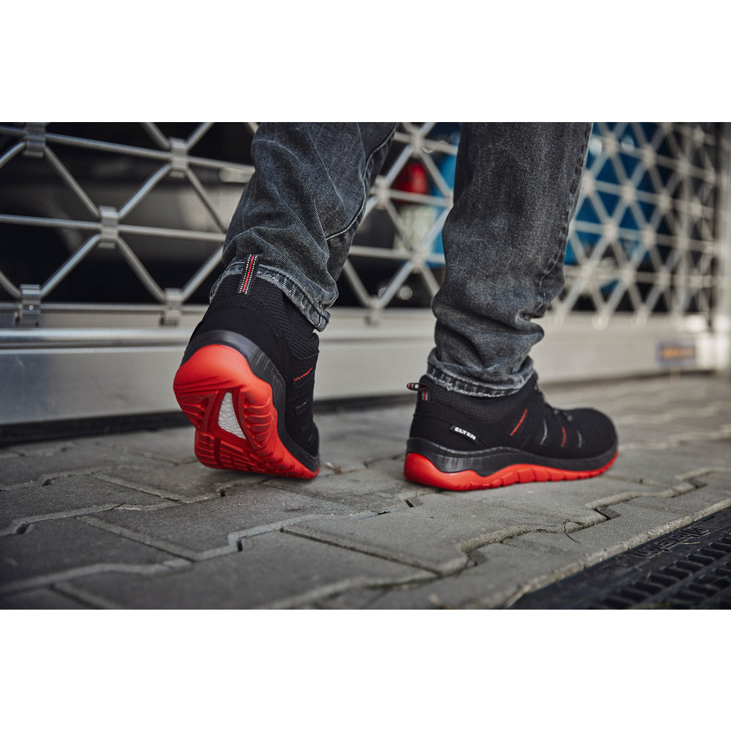 Sicherheitshalbschuh MADDOX BOA black-red Low ESD