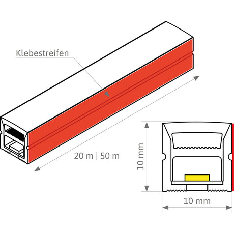 FLEXLINE 1010 mit MONO LED-Band 12W