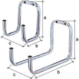 Wall hook double angled
