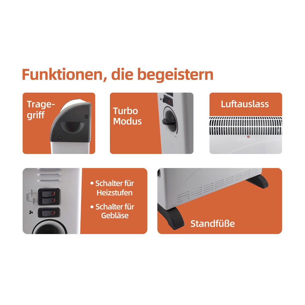 SHX Konvektorheizung mit Turbo-Heizlüfter
