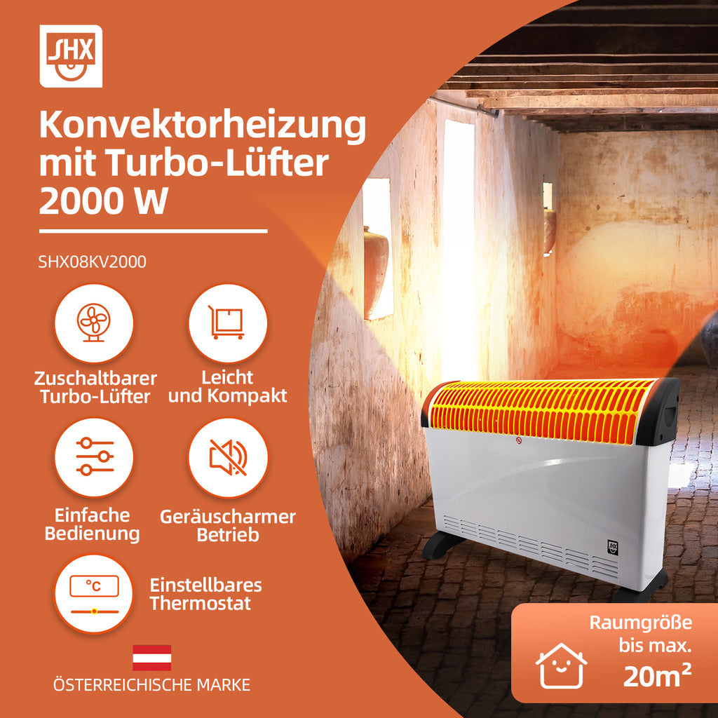 SHX Konvektorheizung mit Turbo-Heizlüfter