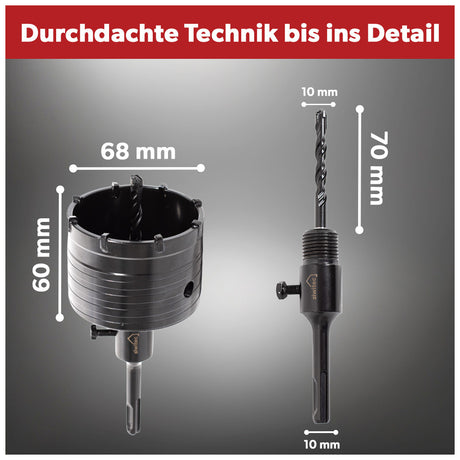 Siwitec SDS Plus Hartmetall Bohrkrone 68 mm