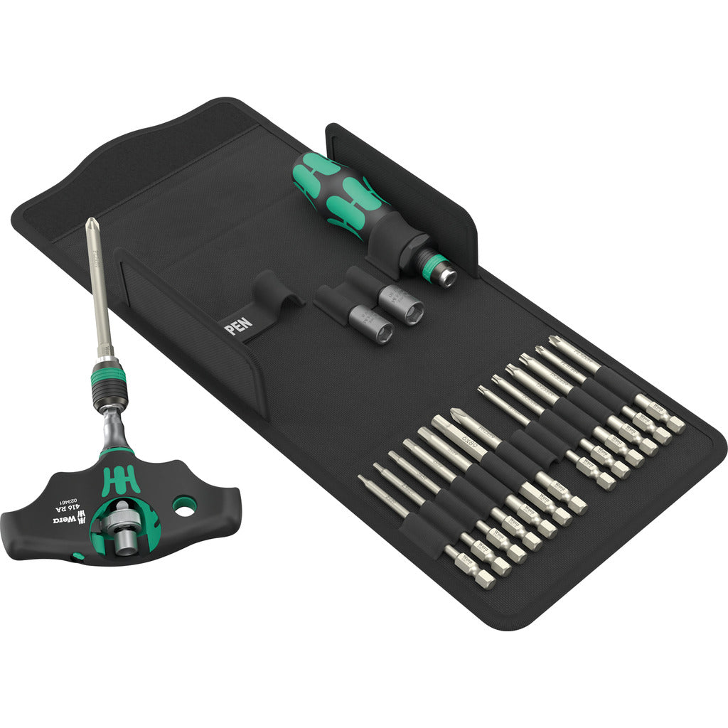Ratschenschraubendreher-Set Kraftform Kompakt 400 RA SHK / 19-teilig