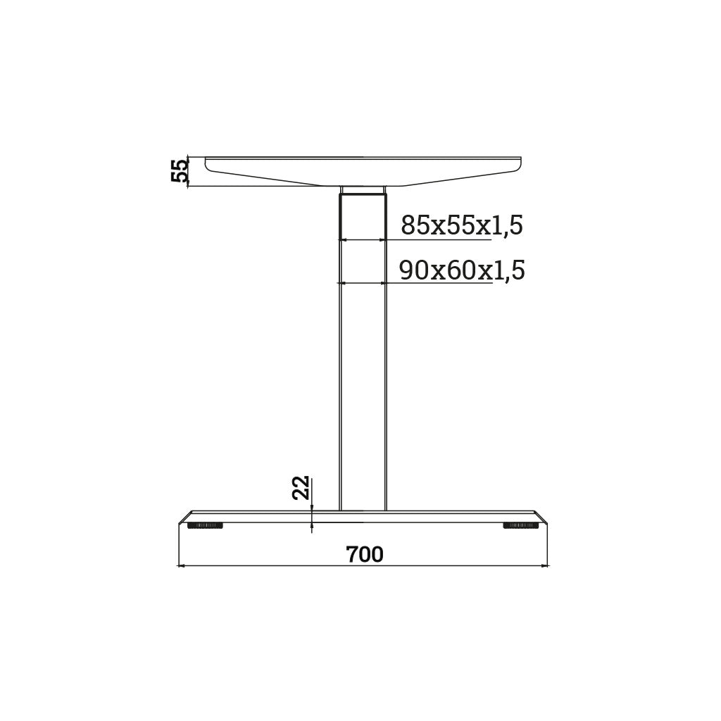 Tischgestell E-MORE 2M2S