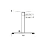 Tischgestell E-MORE 2M2S