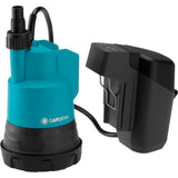 Gardena Akku-Klarwasser-Tauchpumpe 2000/2 18V P4A / Ready-To-Use Set