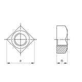 DIN557 Vierkantmutter 5 feuerverzinkt