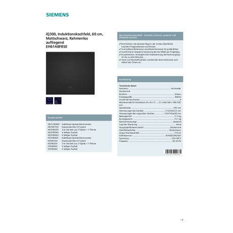 Induktionskochfeld iQ300 EH61ABFB5E