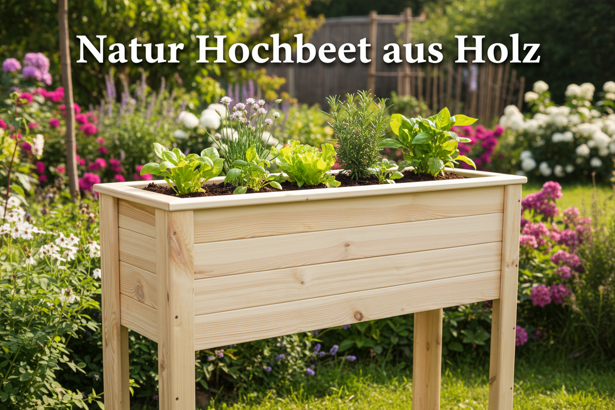 Natur Hochbeet aus Holz