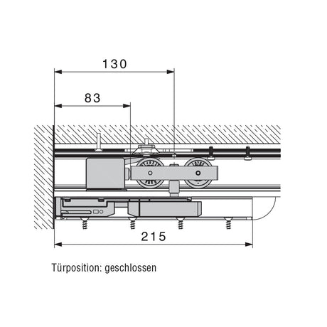 Beschlägesatz HAWA-Junior 80/B-Pocket