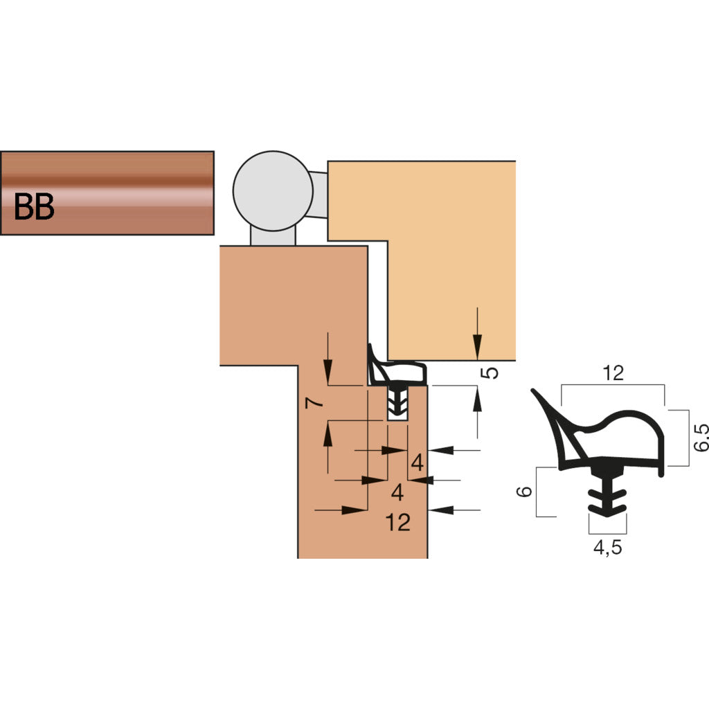 Türdichtung V 1019 Kurzbund