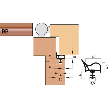 Türdichtung V 1019 Kurzbund