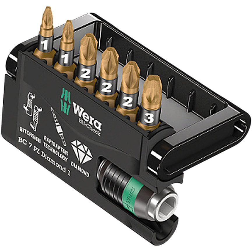 Bit-Sortiment Wera Bit-Check 7 PZ Diamond1