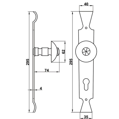 Knopflangschild Modell Alpina