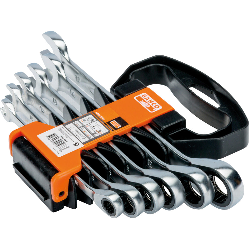 Set di chiavi combinate a cricchetto metriche