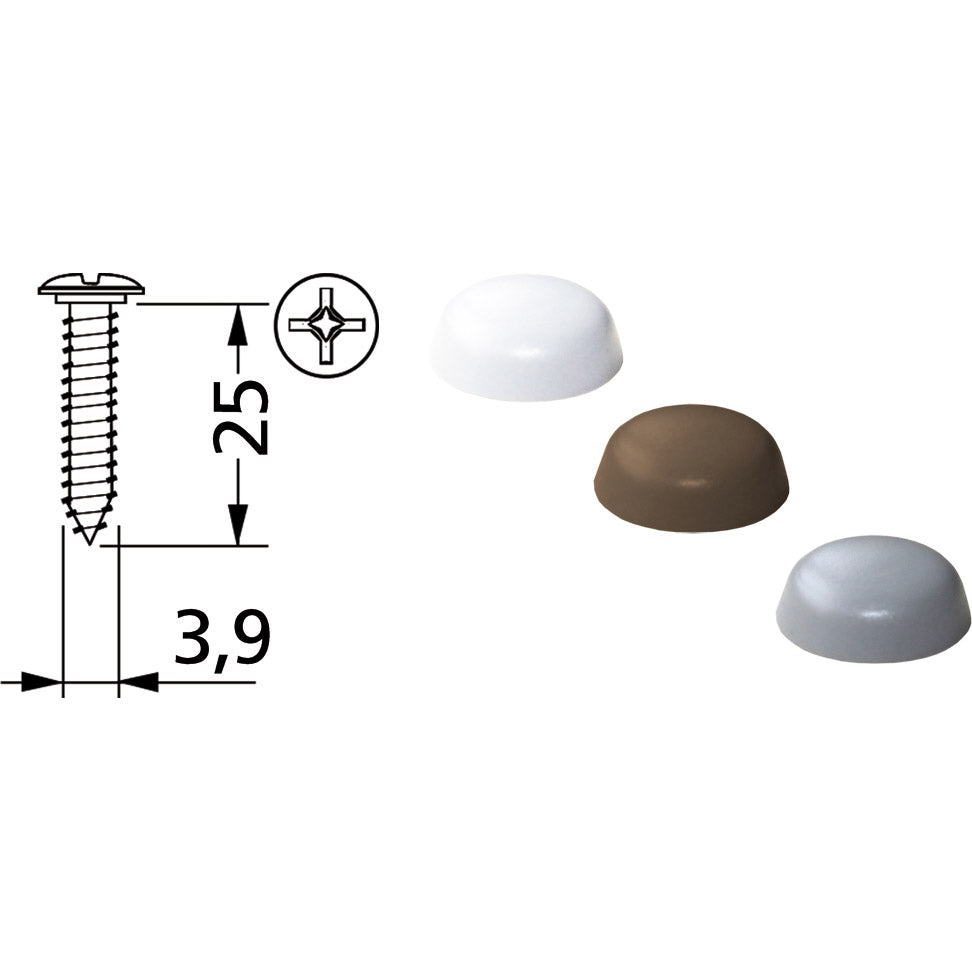 Fensterbankschraube mit Abdeckkappe