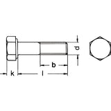 ISO4014/DIN931 Sechskantschrauben mit Schaft 12.9 blank