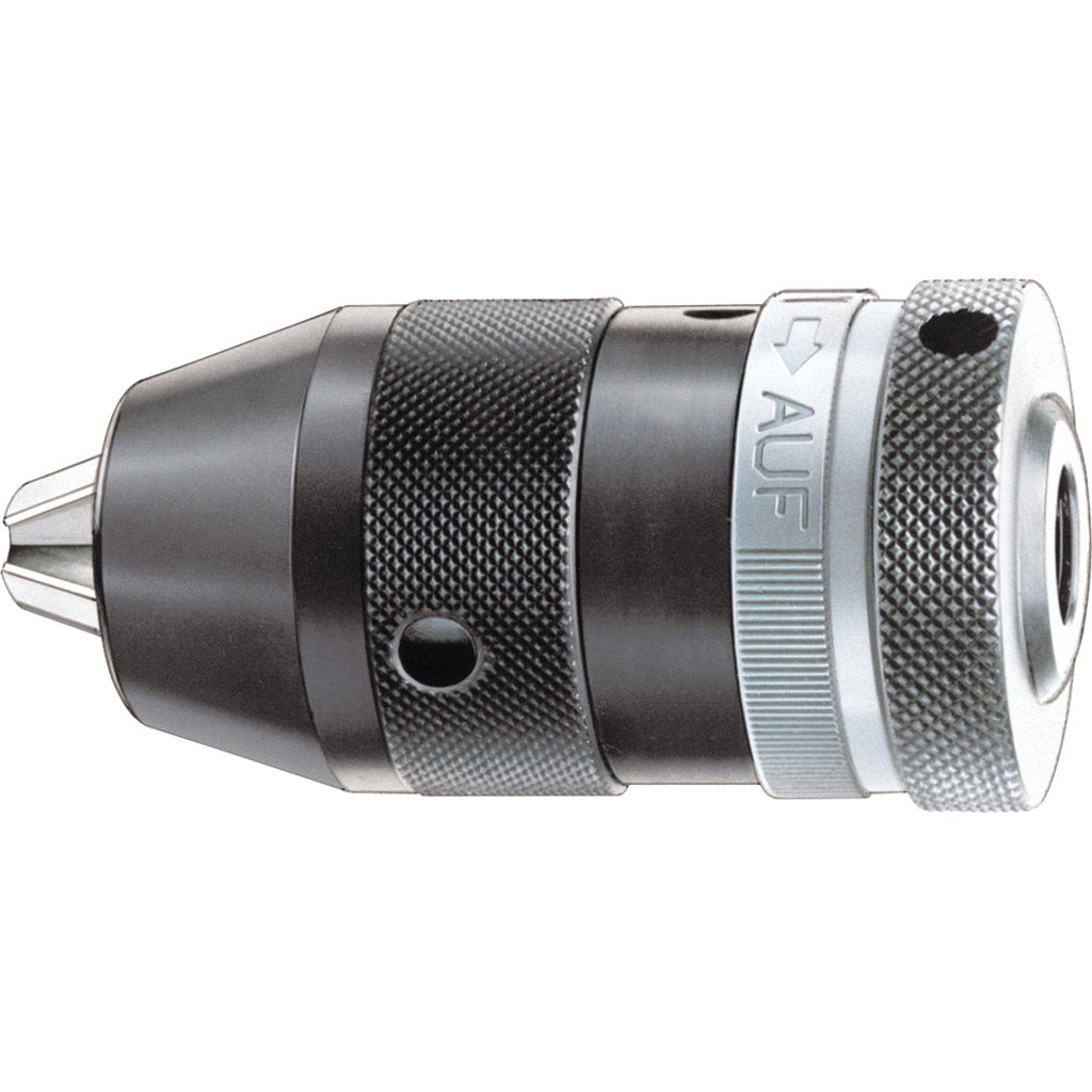 Impact-resistant keyless drill chuck