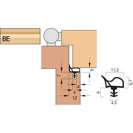 Türdichtung V 1015 Kurzbund