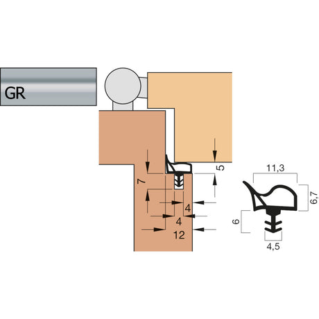 Türdichtung V 1015 Kurzbund