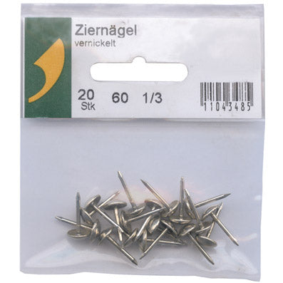 SBV-Ziernägel vernickelt