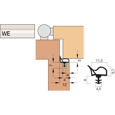 Türdichtung V 1015 Kurzbund