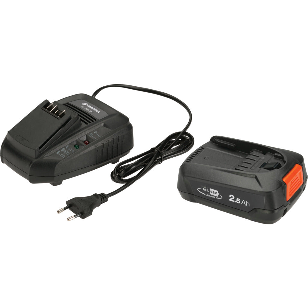Gardena Starter-Kit P4A PBA 18V/45 2,5 Ah + AL 1830 CV