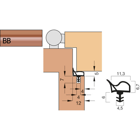 Türdichtung V 1015 Kurzbund