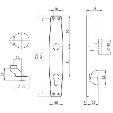 Knopflangschild Modell 1000 Favorit