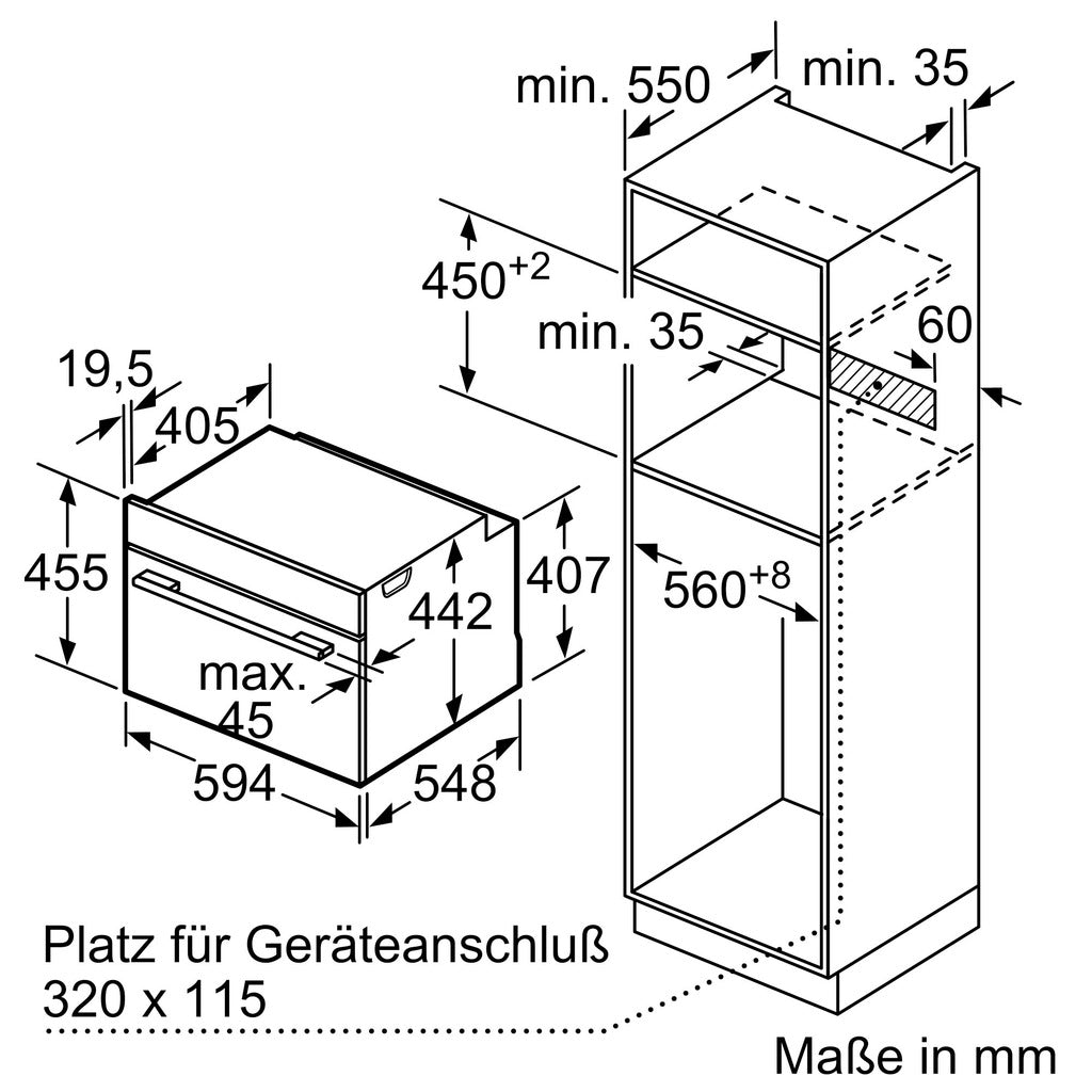 Kompaktbackofen mit Mikrowellenfunktion CMG7241B1