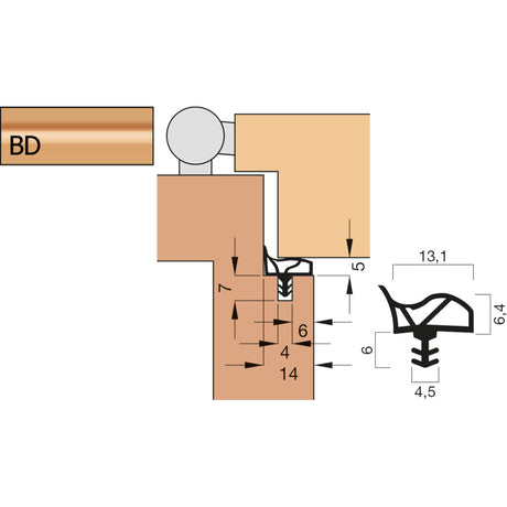 Türdichtung V 1011 Kurzbund